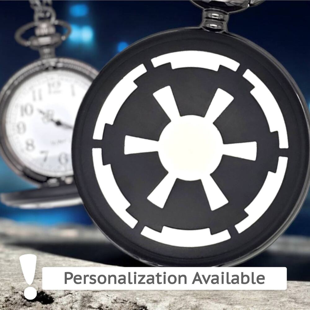 Galactic Empire Pocket Watch - Sci-Fi Gift Space Lovers, Futuristic Collectible